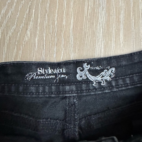 Style & Co. Premium Embellished Straight Leg Jeans - Picture 3 of 5
